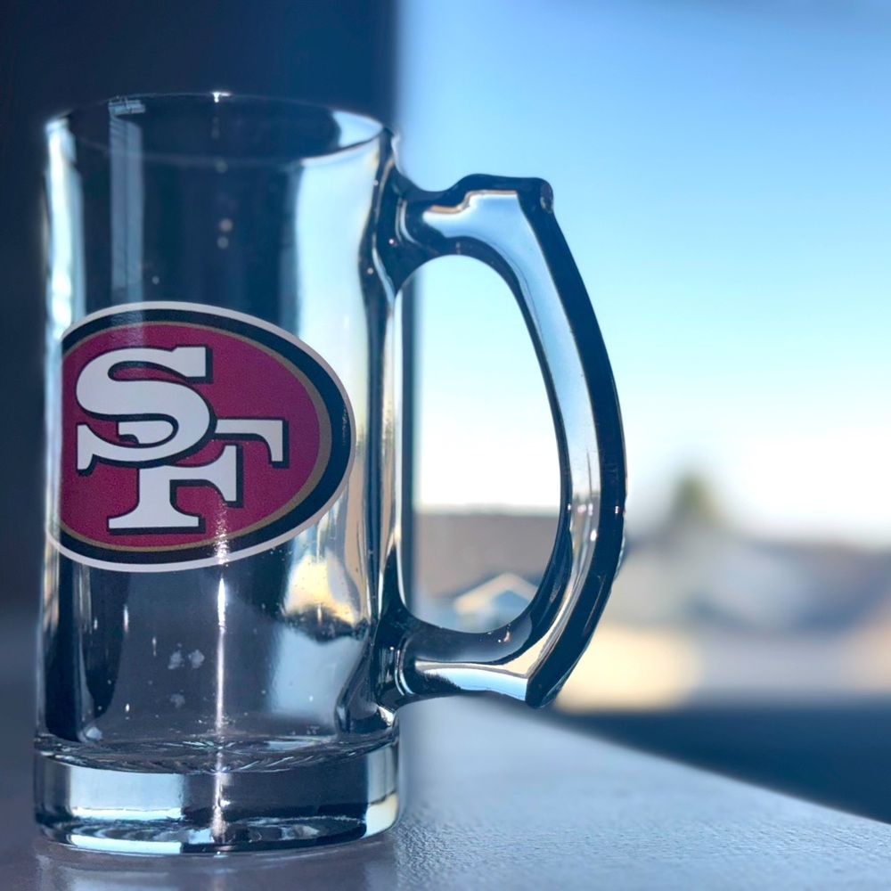 Unbranded | VTG  NFL Collectible Glass | San Francisco 49ers Glass Beer Mug 🍺 🏈